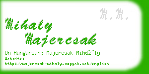 mihaly majercsak business card